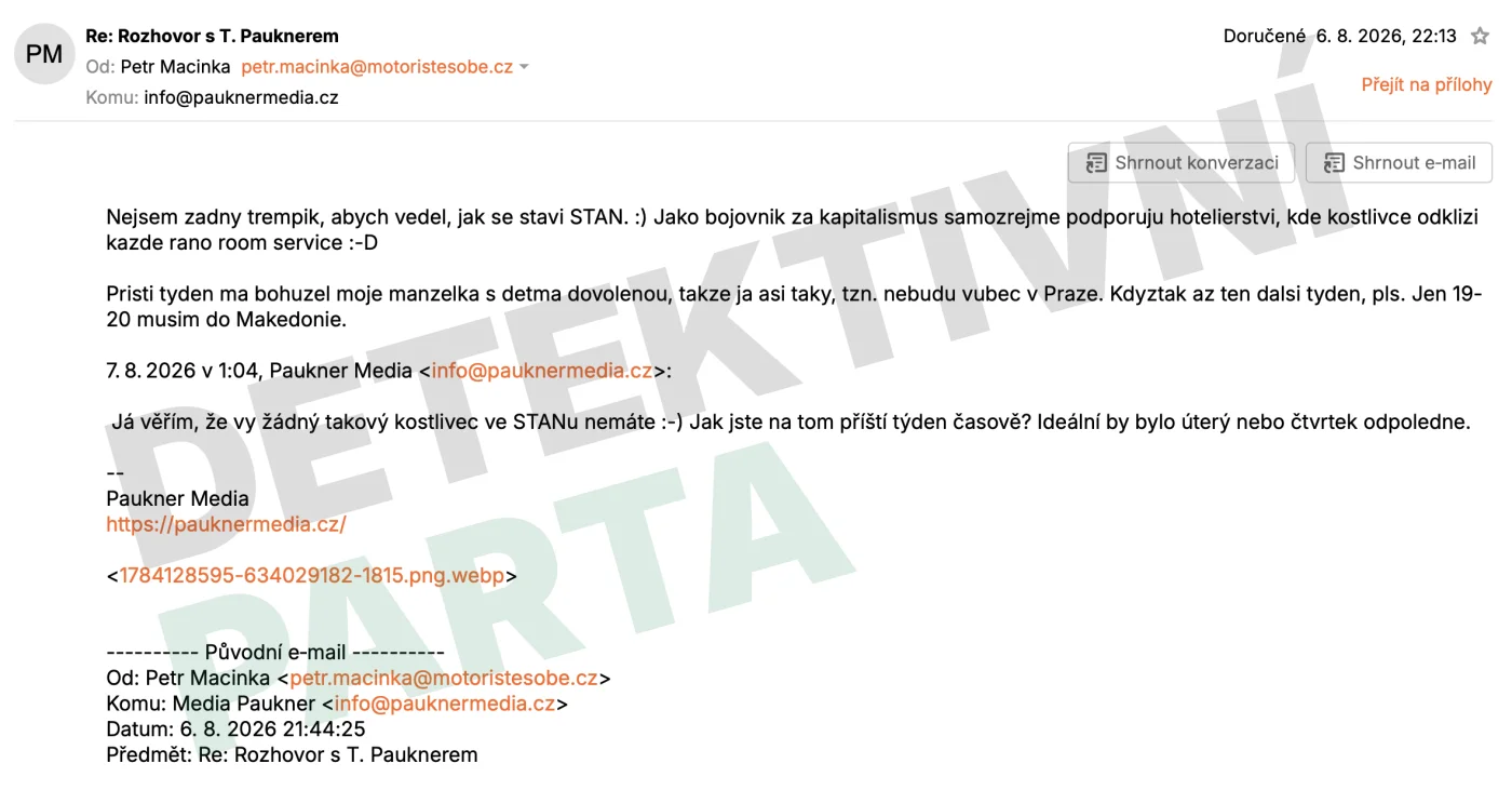 6. 8. 2026, 22:13 - „Nejsem zadny trempik, abych vedel, jak se stavi STAN. :)“ Plus dovolená a cesta do Makedonie.